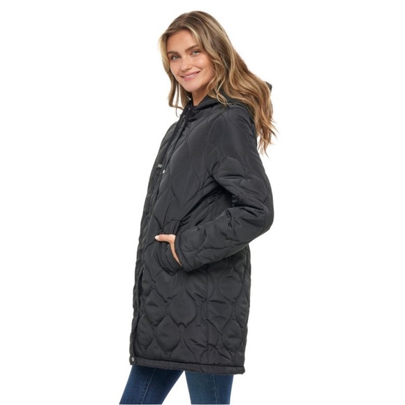 NWOT Woman’s Onion Quilted Jacket with Hood by S.E.B. By SEBBY - Picture 2 of 11